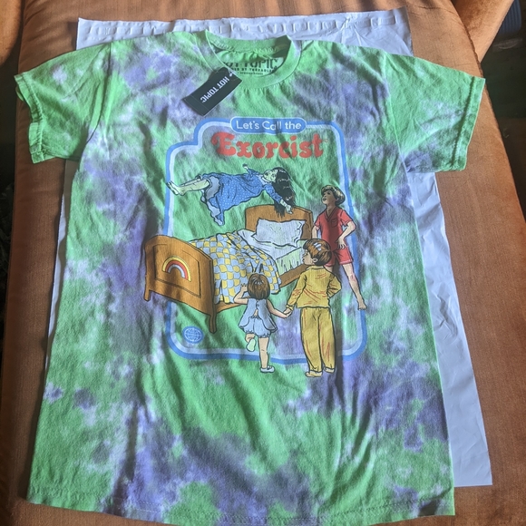 Let's Call The Exorcist Acid Wash T-Shirt By Steven Rhodes Hot Topic Exclusive - Picture 3 of 6